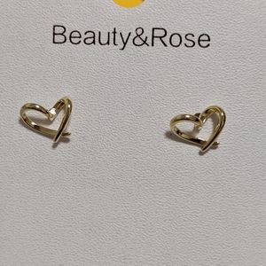 Gold heart earrings